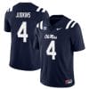 Quinshon Judkins Jersey #4 Ole Miss Rebels Football All Stitched Navy