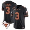 Quinn Ewers Jersey #3 Texas Longhorn Vapor Limited College Football Black