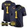Roman Wilson Jersey #1 Michigan Wolverines 1000 Wins Patch Vapor College Football Navy 4 Roman Wilson Jersey #1 Michigan Wolverines 1000 Wins Patch Vapor College Football Navy