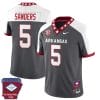 Raheim Sanders Jersey #5 Arkansas Razorback Football Arkansas State Patch White Alternate 7 Raheim Sanders Jersey #5 Arkansas Razorback Football Arkansas State Patch White Alternate