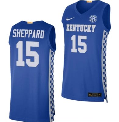 Reed Sheppard Jersey #15 Kentucky Wildcats Limited College Basketball Replica Blue 6 Reed Sheppard Jersey #15 Kentucky Wildcats Limited College Basketball Replica Blue