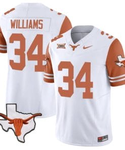 Ricky Williams Jersey #34 Texas Longhorn Vapor Limited College Football Orange Sleeves