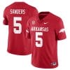 Raheim Sanders Jersey #5 Arkansas Razorback Football All Stitched Red