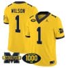 Roman Wilson Jersey #1 Michigan Wolverines 1000 Wins Patch Vapor Limited Football Maize
