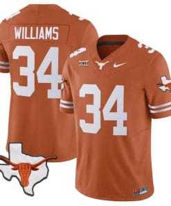 Ricky Williams Jersey #34 Texas Longhorn Vapor Limited College Football Texas Orange