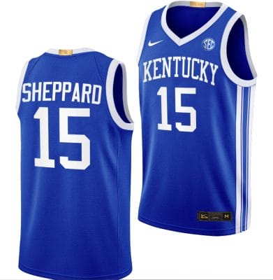 Reed Sheppard Jersey #15 Kentucky Wildcats Limited College Basketball Blue Away Classc 6 Reed Sheppard Jersey #15 Kentucky Wildcats Limited College Basketball Blue Away Classc