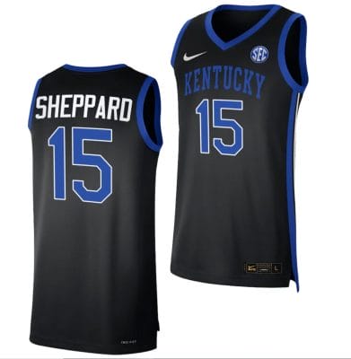 Reed Sheppard Jersey #15 Kentucky Wildcats Limited College Basketball Alternate Black 6 Reed Sheppard Jersey #15 Kentucky Wildcats Limited College Basketball Alternate Black