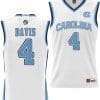 RJ Davis Jersey #4 UNC Tar Heels College NIL Basketball Lightweight White