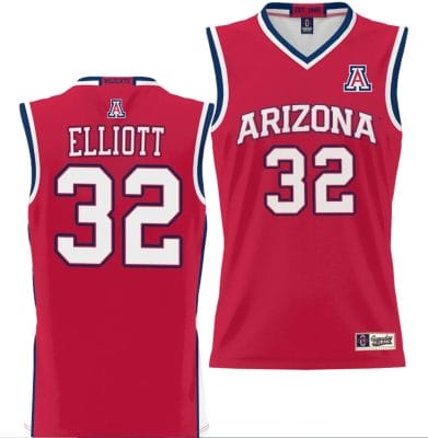 Sean Elliott Jersey #32 Arizona Wildcats NIL College Basketball Lightweight Red