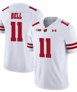 Skyler Bell Jersey #11 Wisconsin Badgers Vapor Limited College Football White