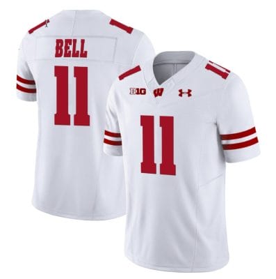 Skyler Bell Jersey #11 Wisconsin Badgers Vapor Limited College Football White