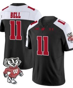 Skyler Bell Jersey #11 Wisconsin Badgers Vapor Limited College Football Black Alternate