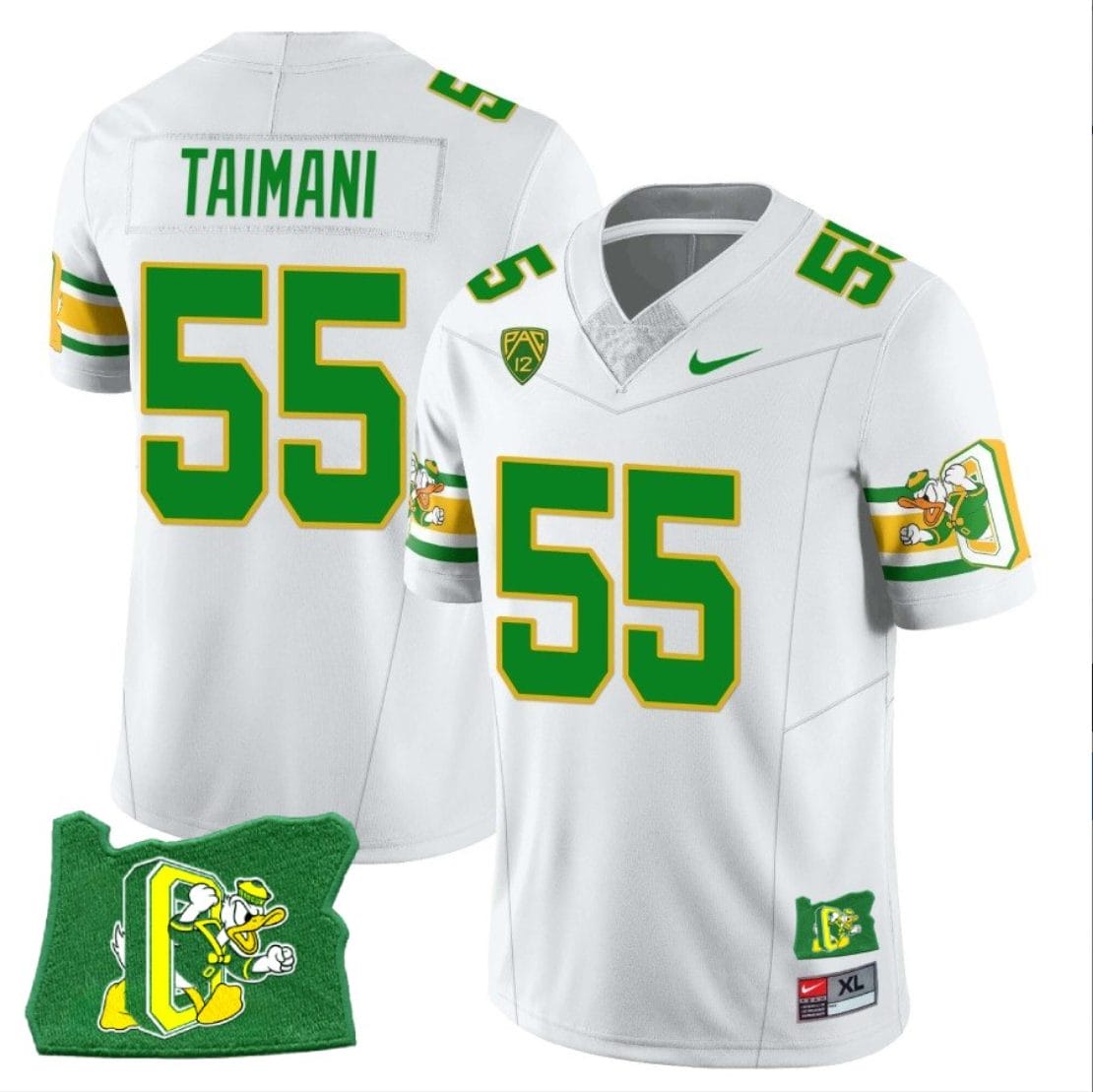 Sam Taimani Jersey #55 Oregon Ducks ‘Mighty Oregon’ Throwback Football Oregon State White 1 Sam Taimani Jersey #55 Oregon Ducks ‘Mighty Oregon’ Throwback Football Oregon State White