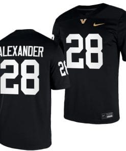 Sedrick Alexander Jersey #28 Vanderbilt Commodores College NIL Football Black