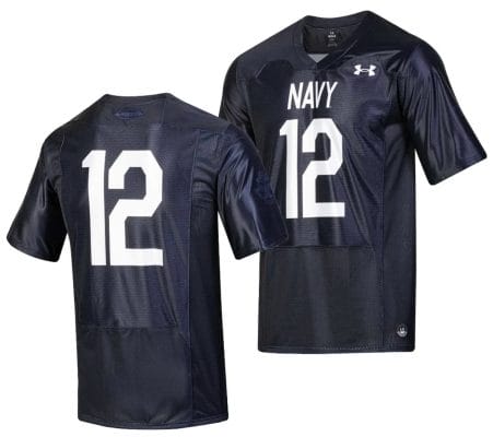 Silent Service Jersey #12 Navy Midshipmen Replica College Football Navy