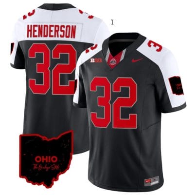 Treveyon Henderson Jersey #32 Ohio State Buckeyes College Football Stitched Vapor Limited Ohio Patch Black Alternate