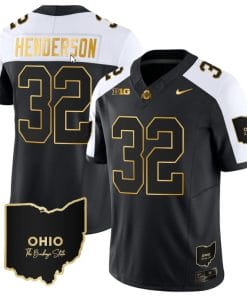 Treveyon Henderson Jersey #32 Ohio State Buckeyes College Football Stitched Vapor Limited Gold Ohio Patch Alternate
