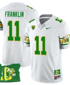 Troy Franklin Jersey #11 Oregon Ducks ‘Mighty Oregon’ Throwback Football Oregon State White
