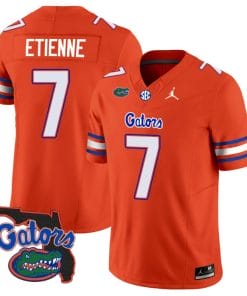 Trevor Etienne Jersey #7 Florida Gators Vapor Limited Florida Map College Football Orange