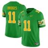 Trikweze Bridges Jersey #11 Oregon Ducks ‘Mighty Oregon’ Throwback Football Uniforms Green