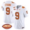 Travis Etienne Jersey #9 Clemson Tigers Vapor Limited Acc Patch College Football Stitched White