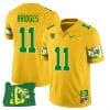 Trikweze Bridges Jersey #11 Oregon Ducks ‘Mighty Oregon’ Throwback Football Oregon State Yellow