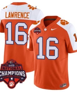 Trevor Lawrence Jersey #16 Clemson Tigers Vapor Limited Champions Patch College Football Stitched Alternate