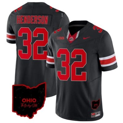 Treveyon Henderson Jersey #32 Ohio State Buckeyes College Football Stitched Vapor Limited Ohio Patch Black 8 Treveyon Henderson Jersey #32 Ohio State Buckeyes College Football Stitched Vapor Limited Ohio Patch Black