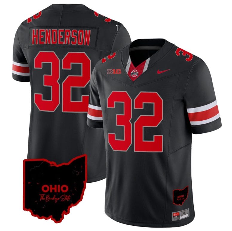 Treveyon Henderson Jersey #32 Ohio State Buckeyes College Football Stitched Vapor Limited Ohio Patch Black 1 Treveyon Henderson Jersey #32 Ohio State Buckeyes College Football Stitched Vapor Limited Ohio Patch Black