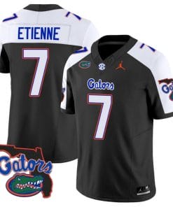 Trevor Etienne Jersey #7 Florida Gators Vapor Limited Florida Map College Football Black Alternate