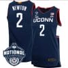 Tristen Newton Jersey #2 UConn Huskies 2023 National Champions College Basketball Navy