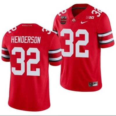 TreVeyon Henderson Jersey #32 Ohio State Buckeyes Ohio Stadium Patch College Football Scarlet