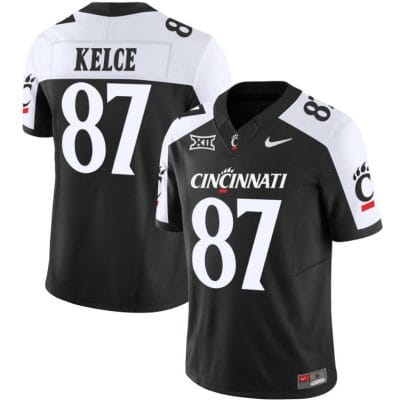 Travis Kelce Jersey #87 Cincinnati Bearcats Vapor Limited College Football All Stitched Black Alternate 8 Travis Kelce Jersey #87 Cincinnati Bearcats Vapor Limited College Football All Stitched Black Alternate