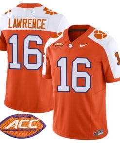 Trevor Lawrence Jersey #16 Clemson Tigers Vapor Limited Acc Patch College Football Stitched Alternate