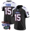 Tim Tebow Jersey #15 Florida Gators Vapor Limited Florida Map College Football Black Alternate 4 Tim Tebow Jersey #15 Florida Gators Vapor Limited Florida Map College Football Black Alternate
