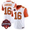 Trevor Lawrence Jersey #16 Clemson Tigers Vapor Limited Champions Patch College Football Stitched Orange Sleeves 5 Trevor Lawrence Jersey #16 Clemson Tigers Vapor Limited Champions Patch College Football Stitched Orange Sleeves