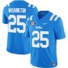 Trey Washington Jersey #25 Ole Miss Rebels Football Vapor Limited All Stitched Powder Blue