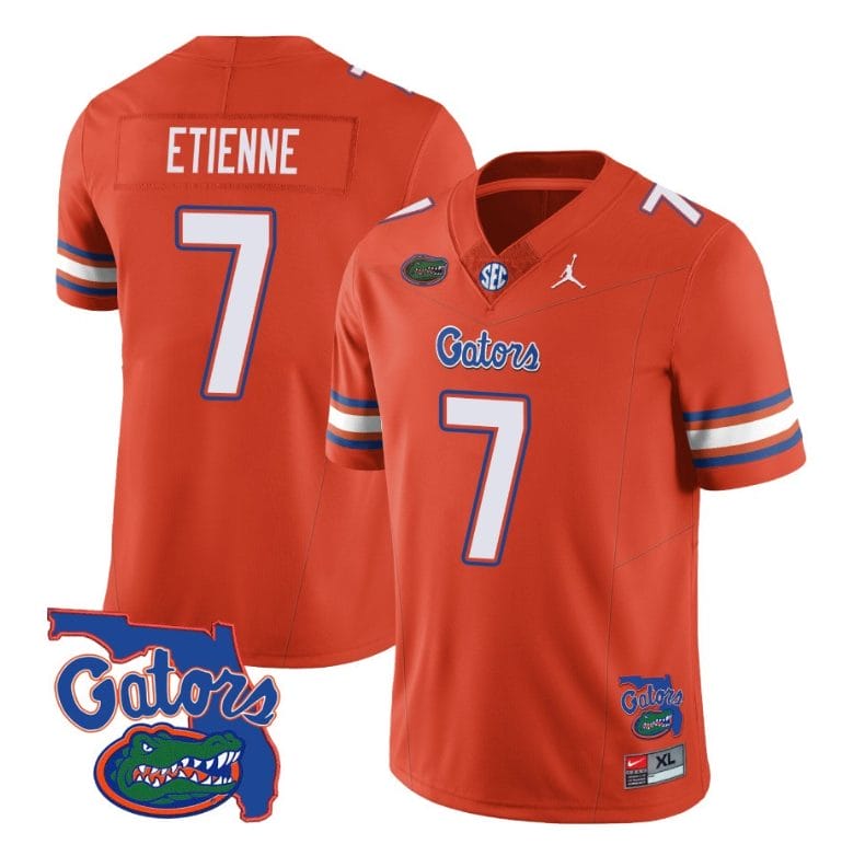 Trevor Etienne Jersey #7 Florida Gators Vapor Limited College Football Orange 1 Trevor Etienne Jersey #7 Florida Gators Vapor Limited College Football Orange