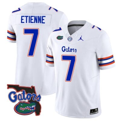 Trevor Etienne Jersey #7 Florida Gators Vapor Limited Florida Map College Football White 8 Trevor Etienne Jersey #7 Florida Gators Vapor Limited Florida Map College Football White