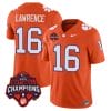 Trevor Lawrence Jersey #16 Clemson Tigers Vapor Limited Champions Patch College Football Stitched Orange