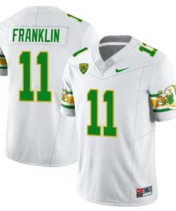 Troy Franklin Jersey #11 Oregon Ducks ‘Mighty Oregon’ Throwback Football Uniforms White
