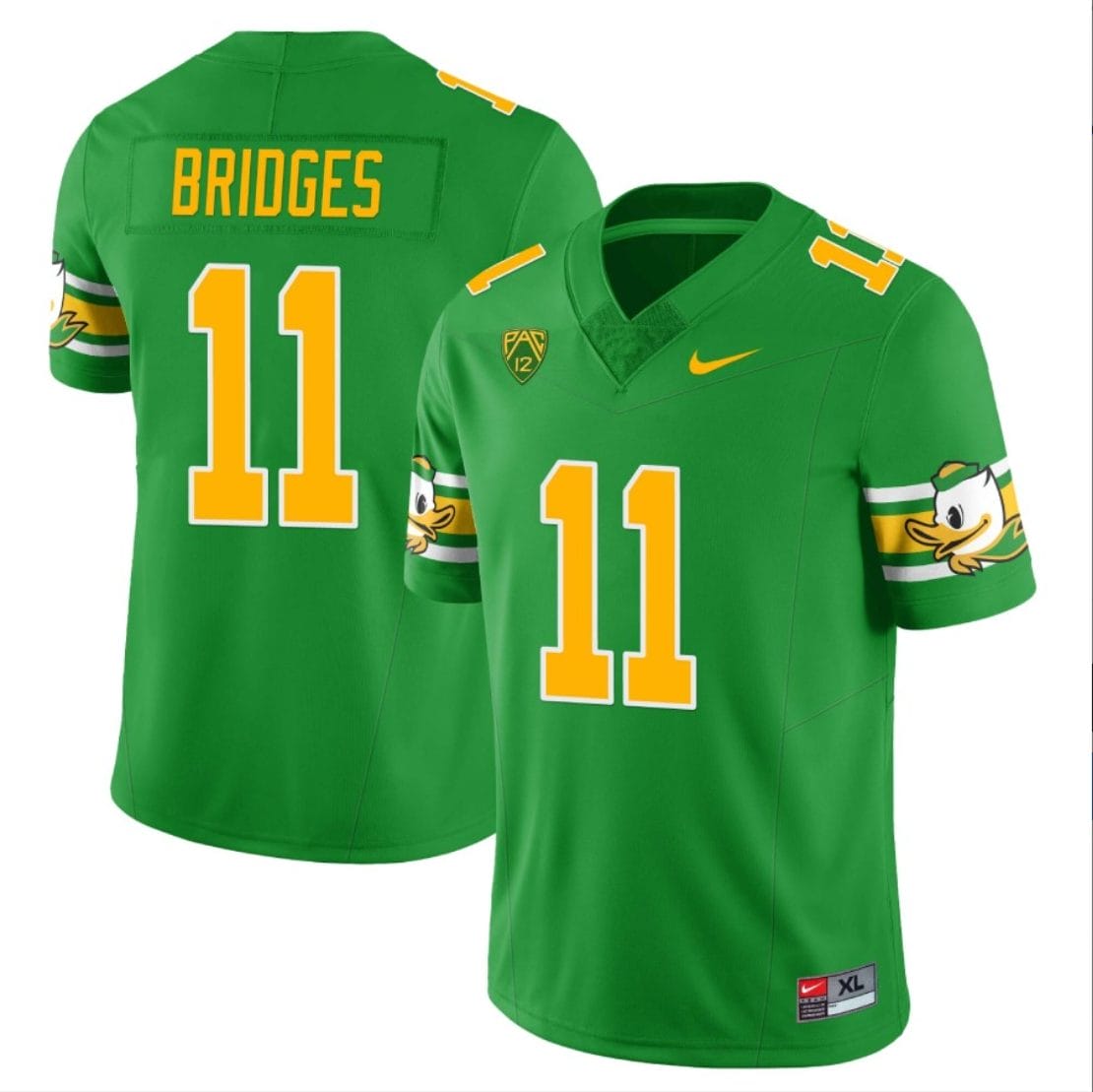 Trikweze Bridges Jersey #11 Oregon Ducks ‘Mighty Oregon’ Throwback College Football Uniforms Green 1 Trikweze Bridges Jersey #11 Oregon Ducks ‘Mighty Oregon’ Throwback College Football Uniforms Green
