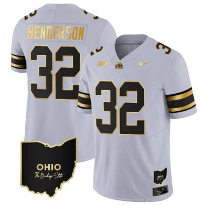 Treveyon Henderson Jersey #32 Ohio State Buckeyes College Football Stitched Vapor Limited Gold Ohio Patch Gray Gold 8 Treveyon Henderson Jersey #32 Ohio State Buckeyes College Football Stitched Vapor Limited Gold Ohio Patch Gray Gold