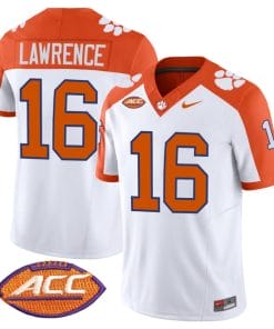 Trevor Lawrence Jersey #16 Clemson Tigers Vapor Limited Acc Patch College Football Stitched Inverted