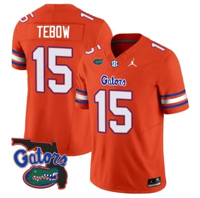 Tim Tebow Jersey #15 Florida Gators Vapor Limited College Football Orange 8 TV3G8FJ