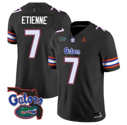 Trevor Etienne Jersey #7 Florida Gators Vapor Limited Florida Map College Football Black 8 Trevor Etienne Jersey #7 Florida Gators Vapor Limited Florida Map College Football Black
