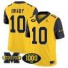 Tom Brady Jersey #10 Michigan Wolverines 1000 Wins Patch Vapor Limited Football Navy Sleeves