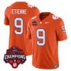 Travis Etienne Jersey #9 Clemson Tigers Vapor Limited Champions Patch College Football Stitched Orange