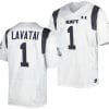 Tai Lavatai Jersey #1 Navy Midshipmen Premier Replica College Football White