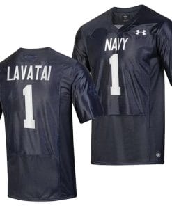 Tai Lavatai Jersey #1 Navy Midshipmen Silent Service Replica College Football Navy